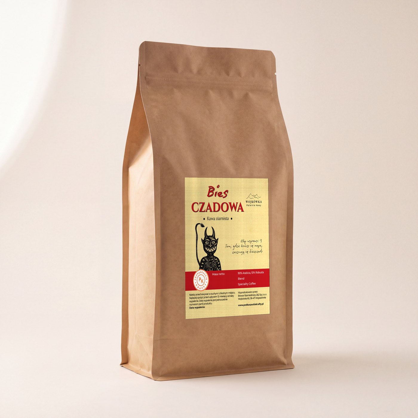 Kawa BiesCzadowa 1 kg — zdjęcie produktowe na jasnym tle