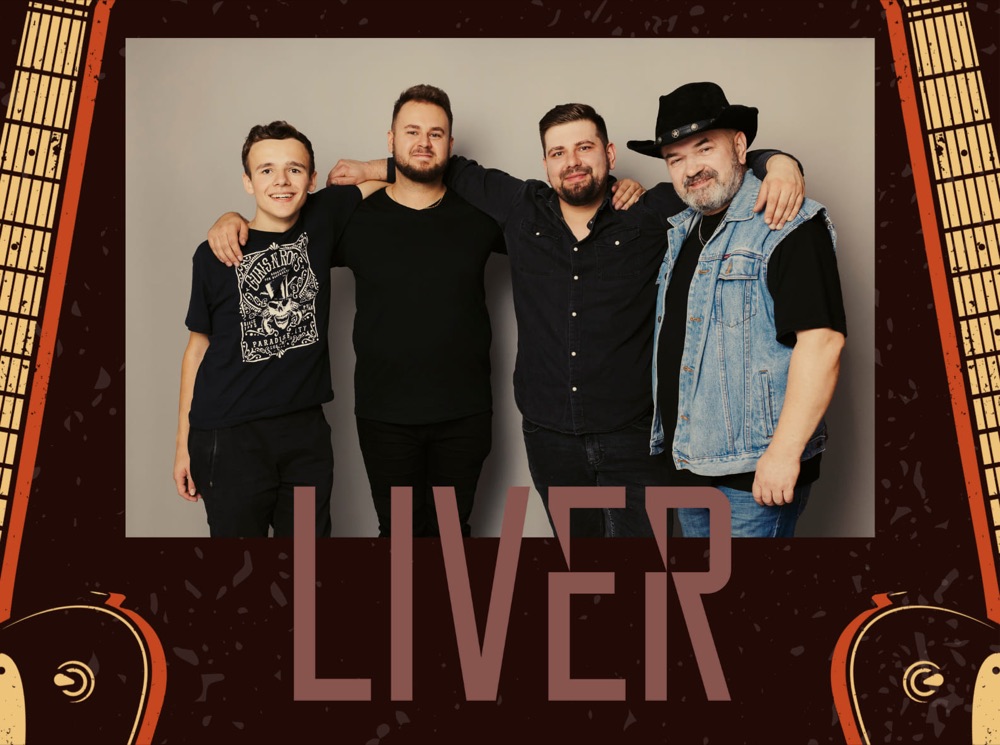 Plakat koncertu: Liver, Browar Wojkówka, piątek, 19 kwietnia 2024